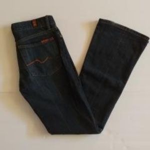 Jean Bootcut Zac Posen Pour 7 For All Mankind - Taille 27, Détail Rivets, Délavé Sombre - État Impeccable